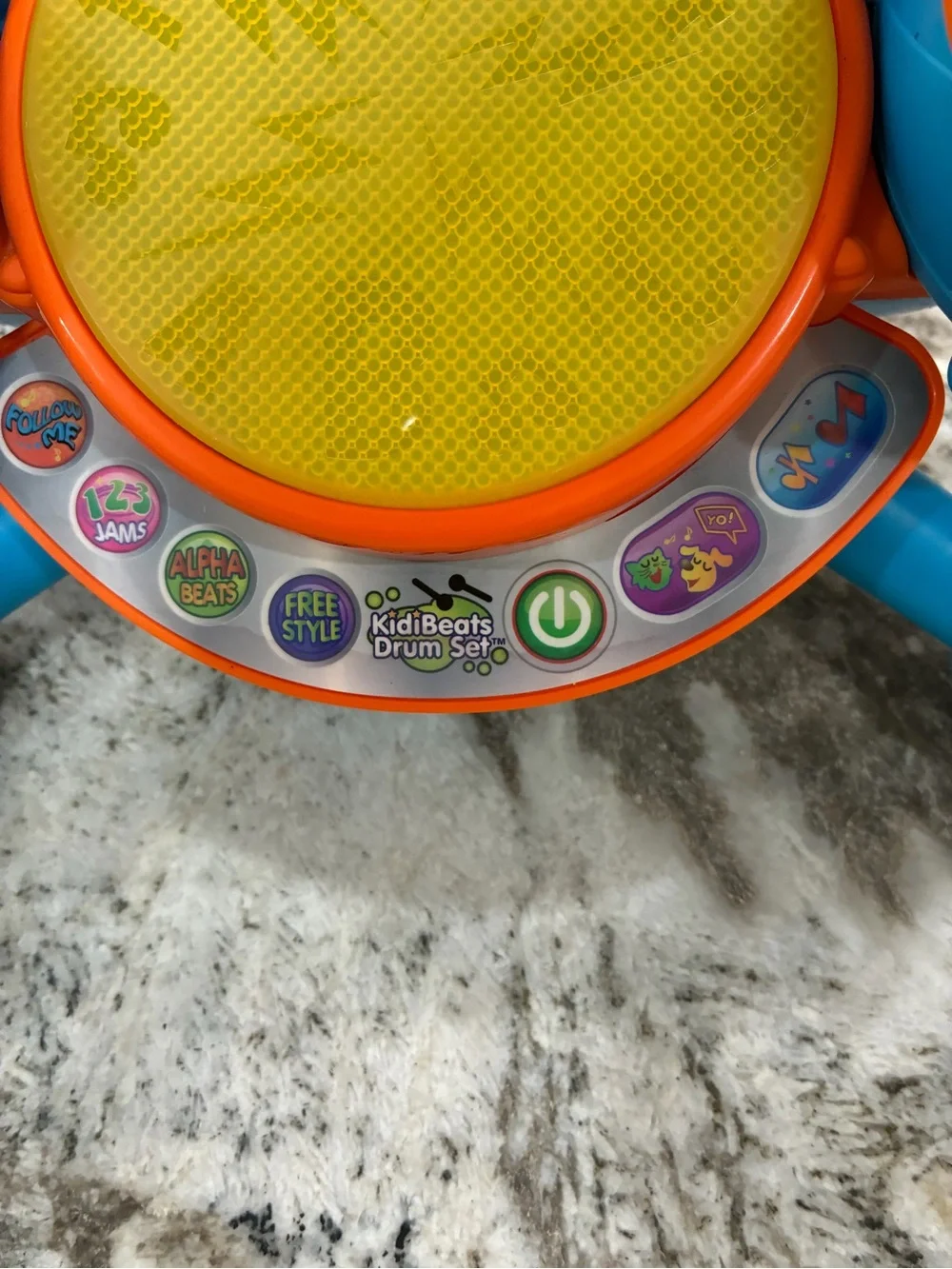 Kids Electronic Drum Set Toy - Orange & Yellow- NO STICKS